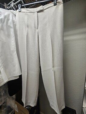 Kasper Suit Trousers - Cream - Size 14